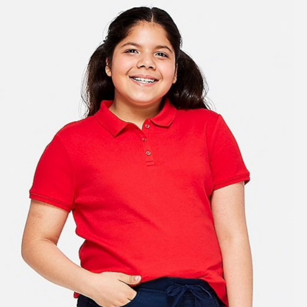 Justice Girls Plus Size School Uniform Polo Shirt